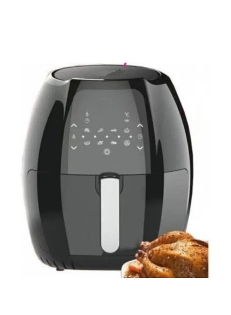 سوكاني مقلاة هوائية رقمية سعة 8 لترات، خالية من الزيت، صحية، مزودة بشاشة لمس، للتحميص والخبز والشواء والقلي - Image 1